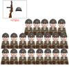 MOC Военный Итальянский Солдат Война Фигурки Армии Фигурки Строительные Блоки Шлем Оружие Аксессуары Дети для Игрушек Подарки