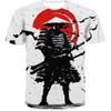 Japanese Samurai 3D Print T-shirts for Men Fashion O-Neck Short Sleeve Men's T Shirt Harajuku Hip Hop Streetwear Ninja Tees Tops