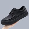 2025 Spring and Summer New Men's Shoes Leather Versatile Platform Fashion Trend Hollow Breathable Casual Leather Shoes Men's Trend