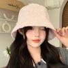 Маленький ароматный стиль Милая шляпа-панама с цветком для женщин Осень-Зима Ветрозащитная для лица Маленькая шляпа-горшок Корейская универсальная милая шляпа-ведро