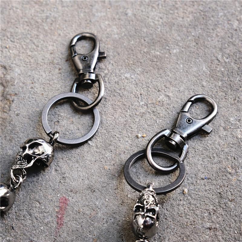 Men's Motorcyle KeyChain Jean Biker Wallet Belts Chain Skull Charm Gothic Rock Skull Pants Trousers Waist Key Men's BL48