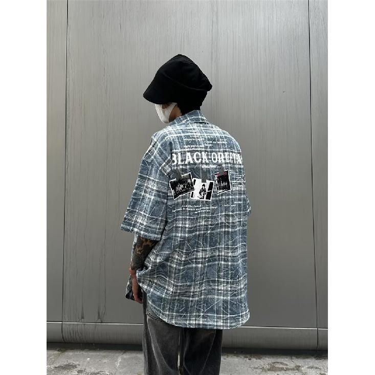 Летняя новая повседневная рубашка с рукавами пять четвертей, свободная рубашка большого размера с короткими рукавами для мужчин и женщин