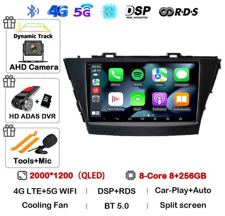 Android 14 Carplay для Toyota Prius Plus V Alpha 2012 2013 2014 2015 2016 2017 LHD/RHD автомобильный радиоприемник мультимедийный плеер стерео GPS BT