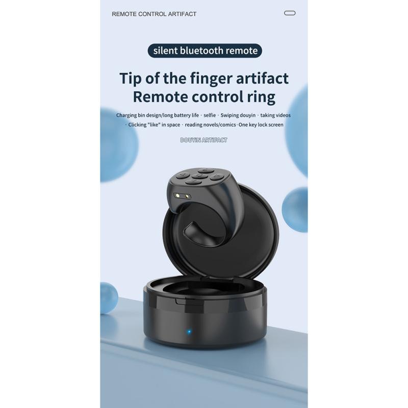 Remote Control Ring Bluetooth-compatible Photo Turning Page Controller Tiktok Wireless Mobile Selfie