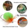 Приманки для рыбалки нахлыстом, 24 шт./кор., лососевые мухи, форель, сухая приманка для рыбалки нахлыстом, уличная пресноводная рыбалка нахлыстом