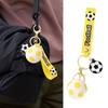 Large Realistic Soccer Ball Keychain Soft Rubber Charm Bag Hanging Decoration For Sports Fans Couples Gift