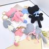 Вязаный брелок-подвеска "Кошка ест рыбу" - Украшение для DIY-бижутерии