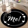 1PC Me Heart Office Round Area Rug,  Mat Suitable ForOffice, Under Office Chairs Bedroom Living Room Home Decor, Room Deco