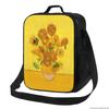 Custom Vincent Sunflowers Lunch Bag Women Thermal Cooler Insulated Lunch Boxes for Children School