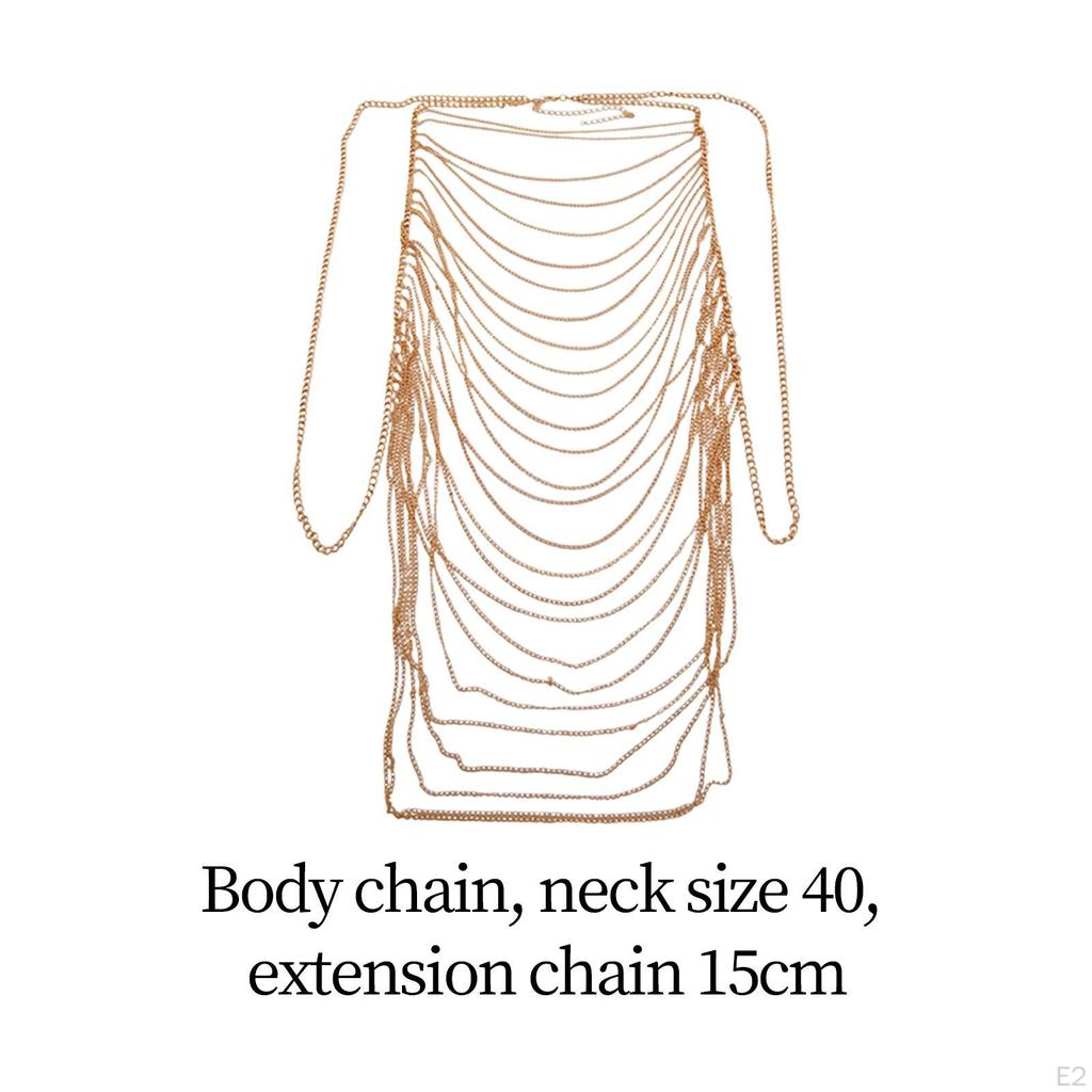 Модная цепочка для тела с регулируемым нагрудным ремнем для ночных мероприятий