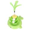 Cat Ball Tower Toy 3 Level Detachable Pet Track Interactive Toy with Teasing Feather for Kitten