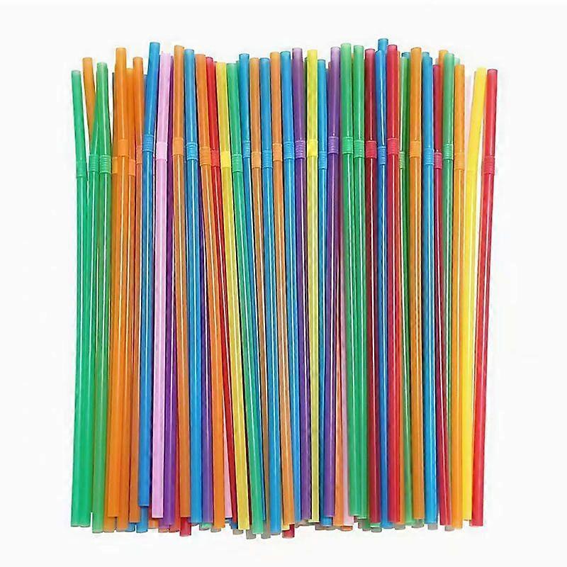 300pcs 7.8in Party Jumbo Straws Smoothie Straws Milkshake Straws Extra Wide Assorted Bright