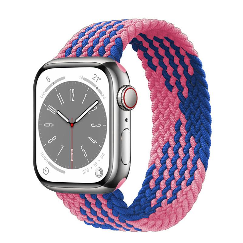 Ремешок для Apple Watch, ремешок 44 мм, 40 мм, 45 мм, 41 мм, 49 мм, 38 мм, 42 мм, эластичный плетеный браслет-петля соло, iwatch series 7 se 3 6 8 ultra