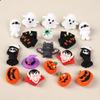 5Pcs/Set Halloween Themed Silicone Beads 3D Creative Bat Spooky Pumpkins Beads Diy Jewelry Lanyards Crafting Party Decoration