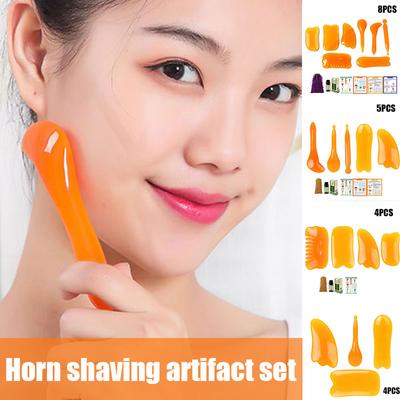 1/4/5/8 шт. Новый набор скребковых пластин Гуаша, массажный акупунктурный инструмент для лица и тела, способствующий циркуляции крови, средства по уходу за кожей