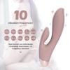Вибратор-кролик G Spot для женщин, вибратор-дилдо 2 в 1 с узорами для стимуляции клитора и влагалища, секс-игрушки для взрослых