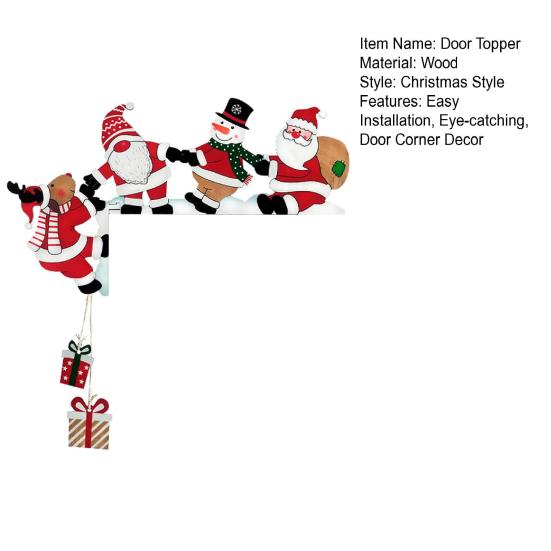 Рождественский Топ для Двери Деревянный Декор Угла Двери Снеговик Олень Санта Знак для Дома Вечеринки Украшение Дверного Проема