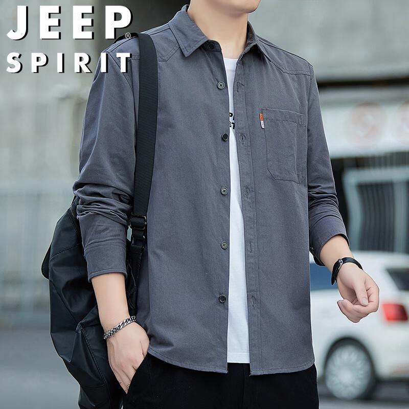 Мужская рубашка с длинным рукавом JEEP SPIRIT без складок