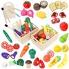 By Food Sanitation Rocotto Play Storage Wooden Box Play Large Wooden Educational Pretend Cooking 24 Piece Vegetable and Fruit Set No [Inspected Act]