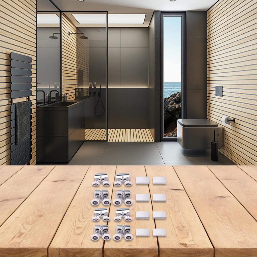 Дом Ванная Хром Ролик Запасная Часть Ролики для Душевой Кабины Компактный Размер Комплексный Набор для Замены Легкая Установка