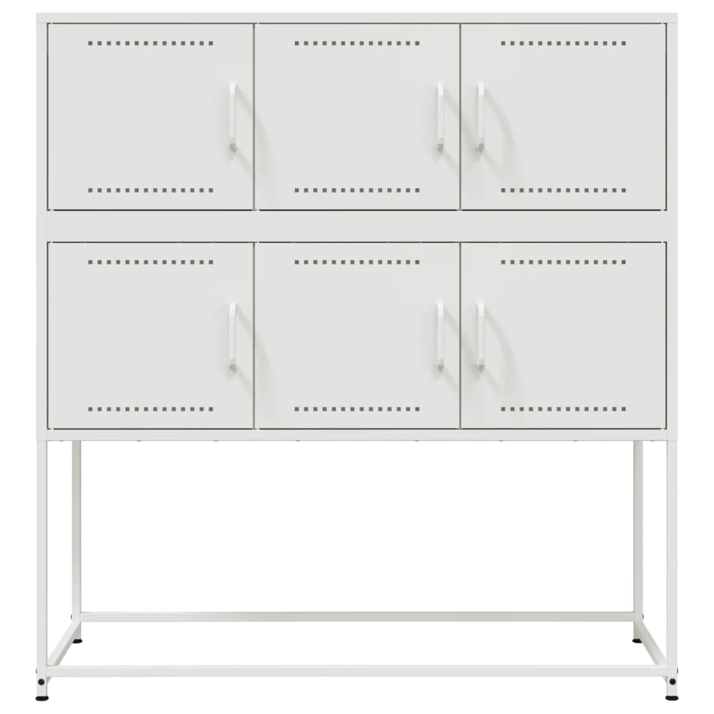 Sideboard White 100.5 x 39 x 107 cm Steel