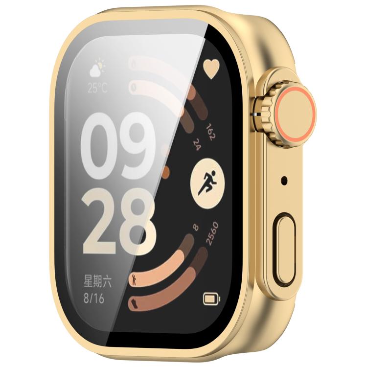 Transform Into Ultra 3 Tempered Glass Film Integrated PC Watch Cover For Redmi Watch 6, Lightweight Easy Install Anti-Scratch Watch Case