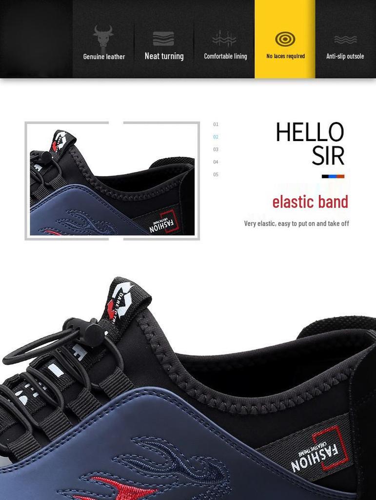 Мужские туфли слипоны из кожи в стиле business casual 2025