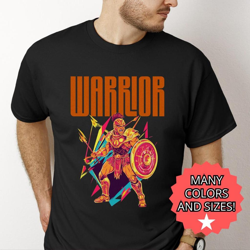 Warrior Class Shirt for D&D Fans Unisex Cotton Shirt Fantasy T-Shirt Fighter Dungeons and Dragons Top Geek Gift for Gamers DnD Tshirt Gift