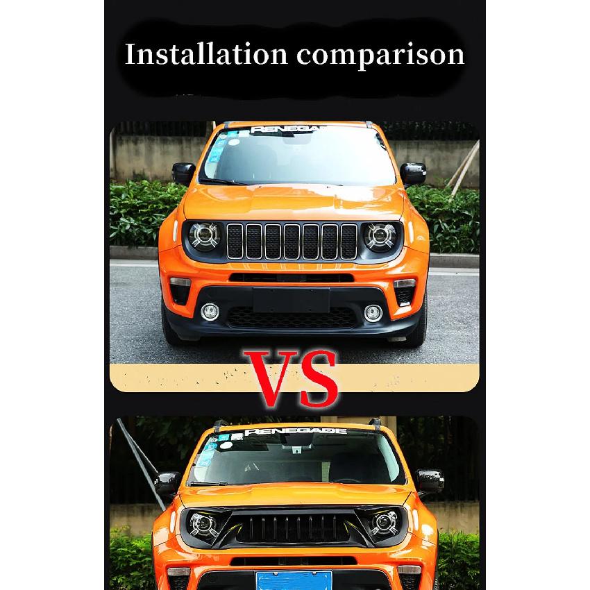 Для 2016 17 18 19 20 21 22 23 Jeep Renegade Гоночные решетки матовая карбоновая решетка воздухозаборник стайлинг экстерьера аксессуары для тюнинга деталь