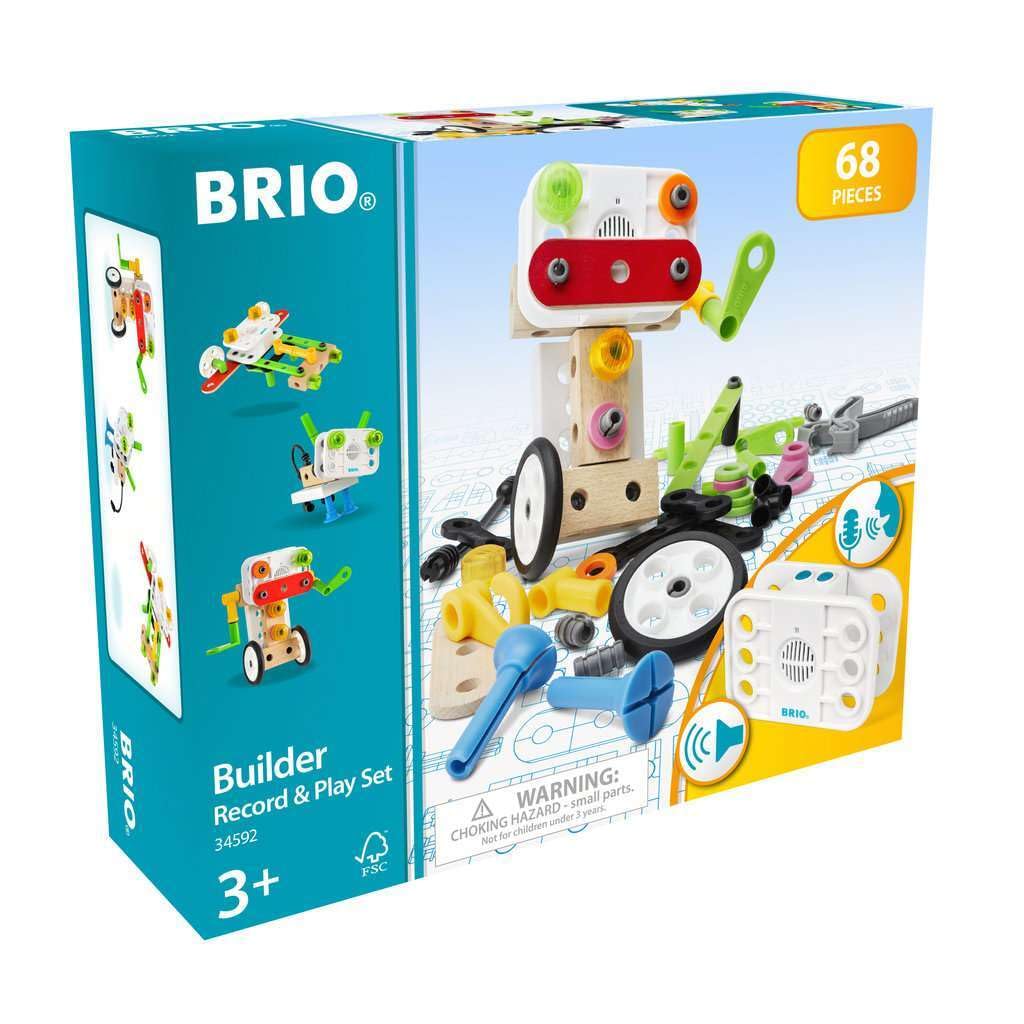 BRIO Wooden Railway Educational Toy Builder Record Playset Suitable Ages 3 Up Total 68 Pieces 34592 Birthday Christmas Gift