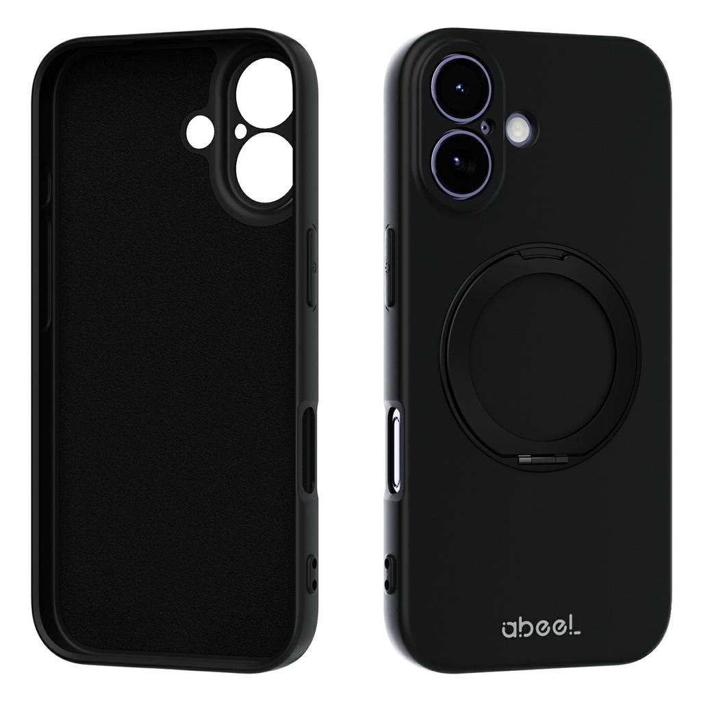 ABEEL For iPhone 17 Magnetic Case Kickstand Skin Touch Liquid Silicone Phone Cover
