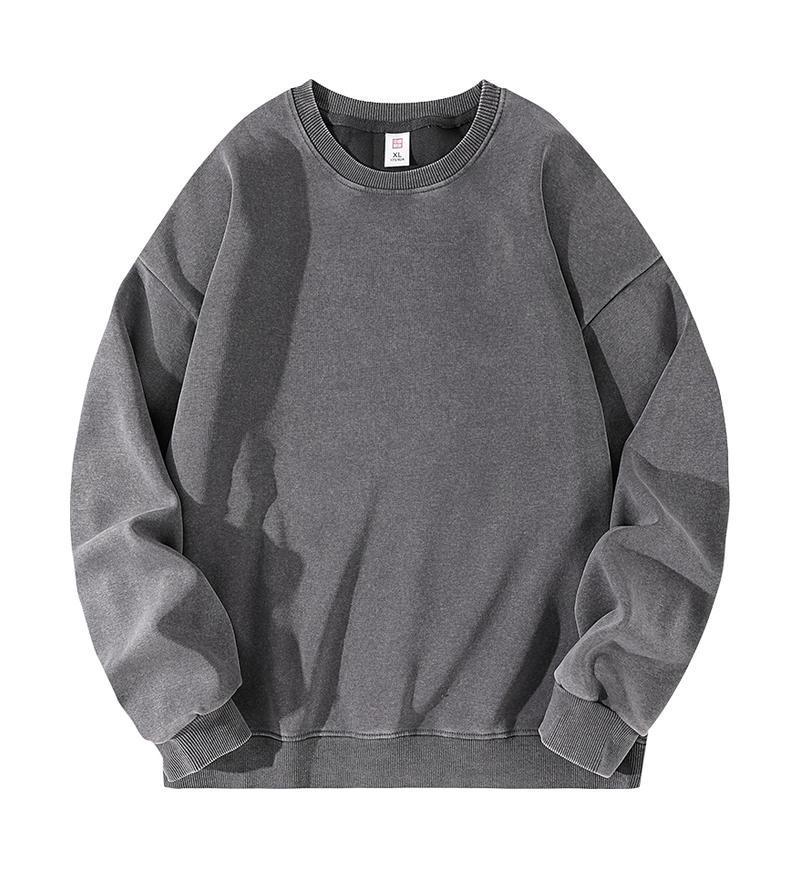 Trendy Retro Washed Distressed Drop Shoulder Hoodie Jacket