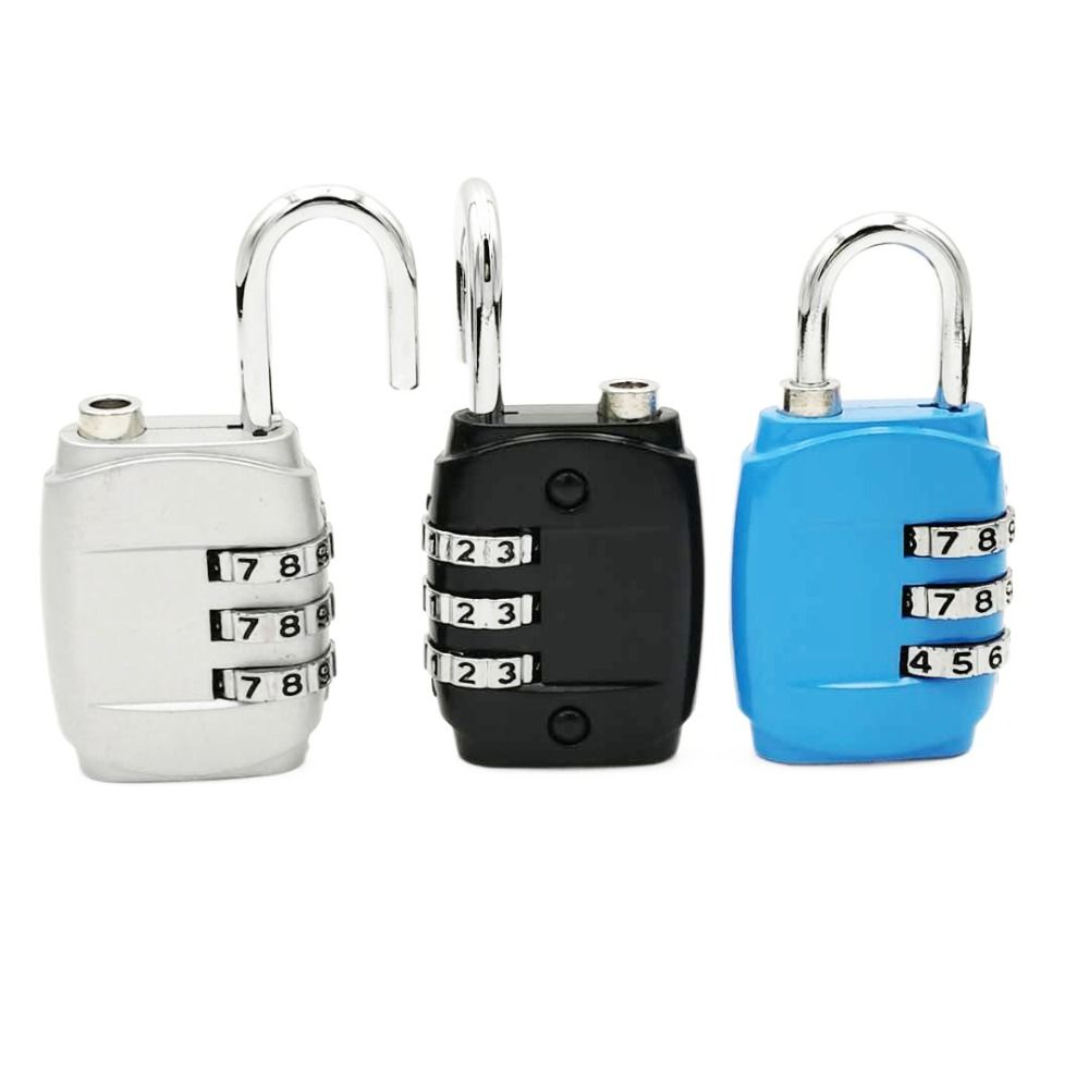 Аппаратные аксессуары Цинковый сплав 3-значный кодовый замок Замок для багажа Комбинационный навесной замок