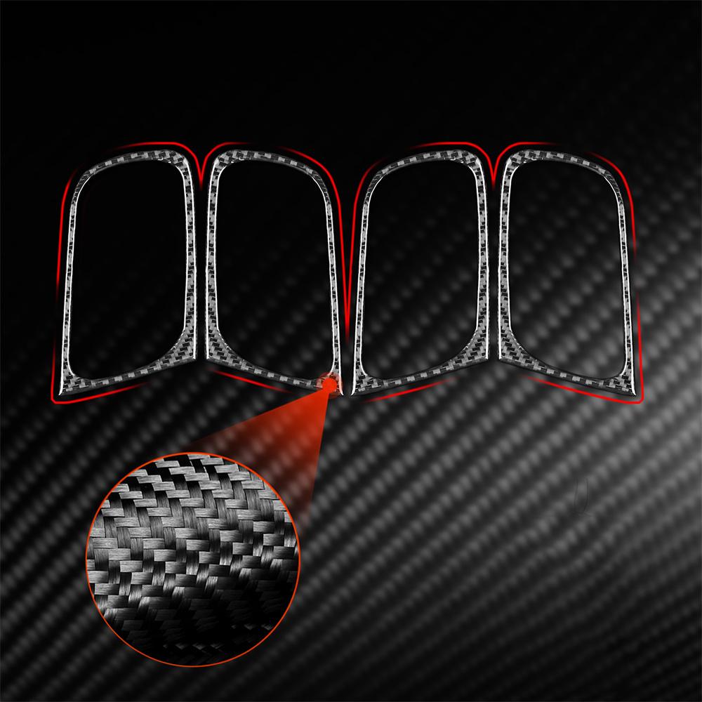 4x Carbon Fiber Interior Door Handle Cover Trim Frame For Infiniti G37 2007-2013
