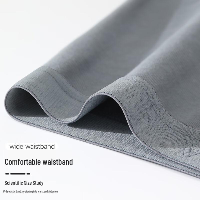 LANGSHA Мужские хлопковые боксеры-брифы с антибактериальной шелковой ластовицей 10A, 3 штуки