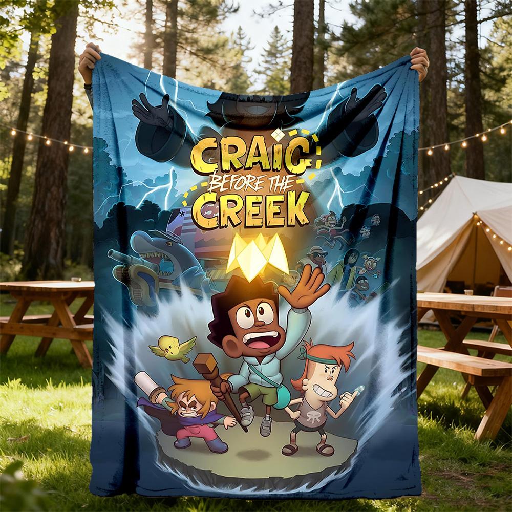 1pc Craig of the Creek Outdoor Blanket Lightweight Flannel, All-Season Use for Sofa, Bed, Travel, Camping, Living Room, Office, Couch013