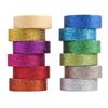 Sparkle Decorative Tape for Art, DIY Glitter Washi Tape Set - 12 Rolls Colored Masking Tape, Scrapbook Tape,Decor & Crafts