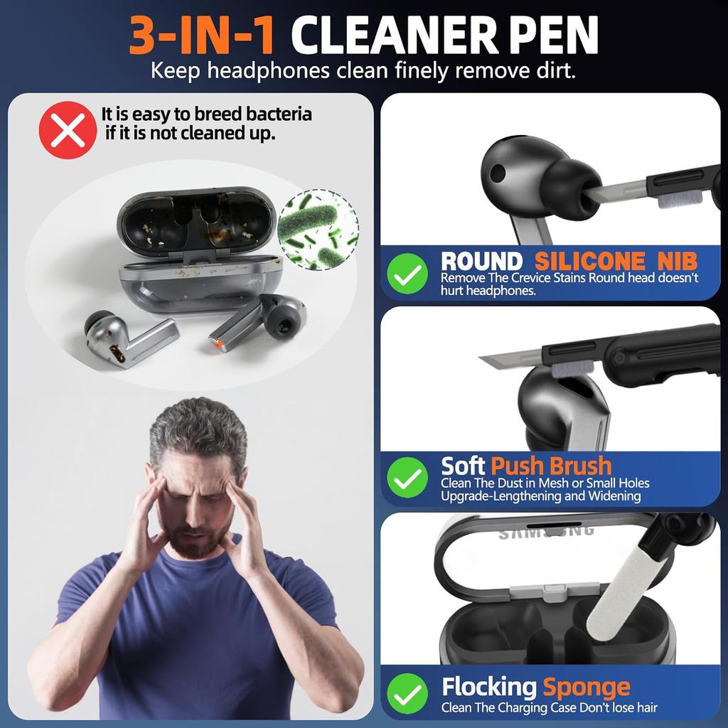 Safety Lock Case for Samsung Galaxy Buds3 FE/3/3 Pro (C-Blue)