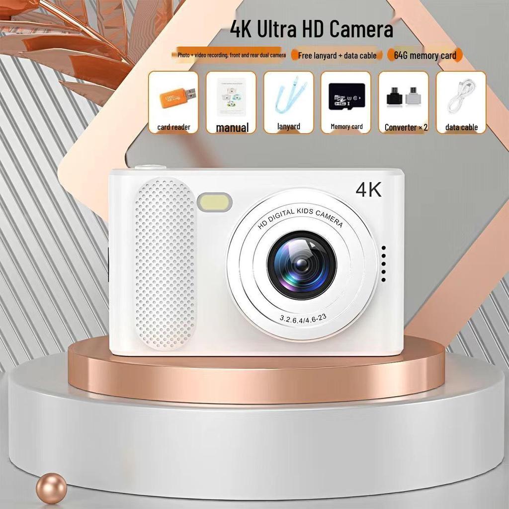 100MP Dual CCD Retro Student Card Camera - Uploadable & Portable