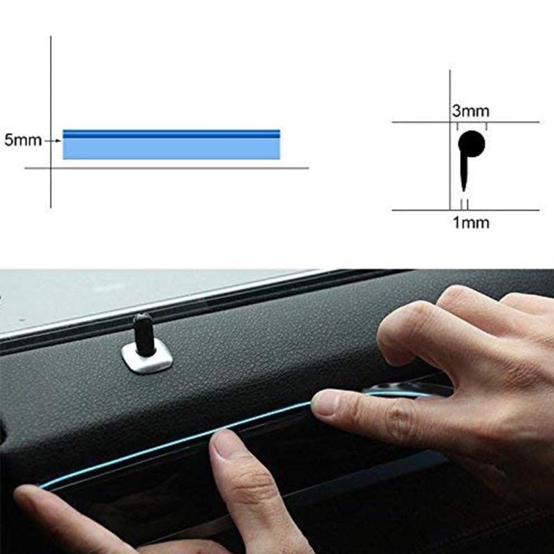5M Car Interior Accessories Atmosphere Lamp EL Cold Light Line With USB DIY Decorative Dashboard Console Auto LED Ambient Lights