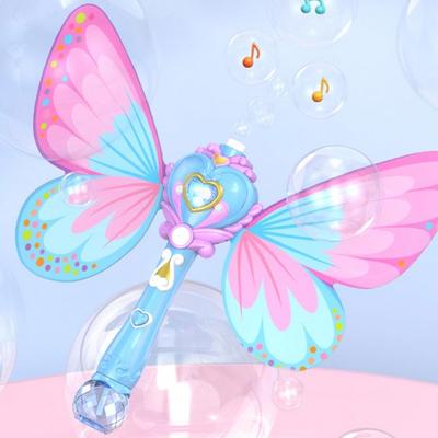 Автоматический пистолет для мыльных пузырей, игрушка-ангел, волшебная палочка, игрушка-бабочка, волшебная палочка, мелодия для мыльных пузырей T065, популярная корейская игра