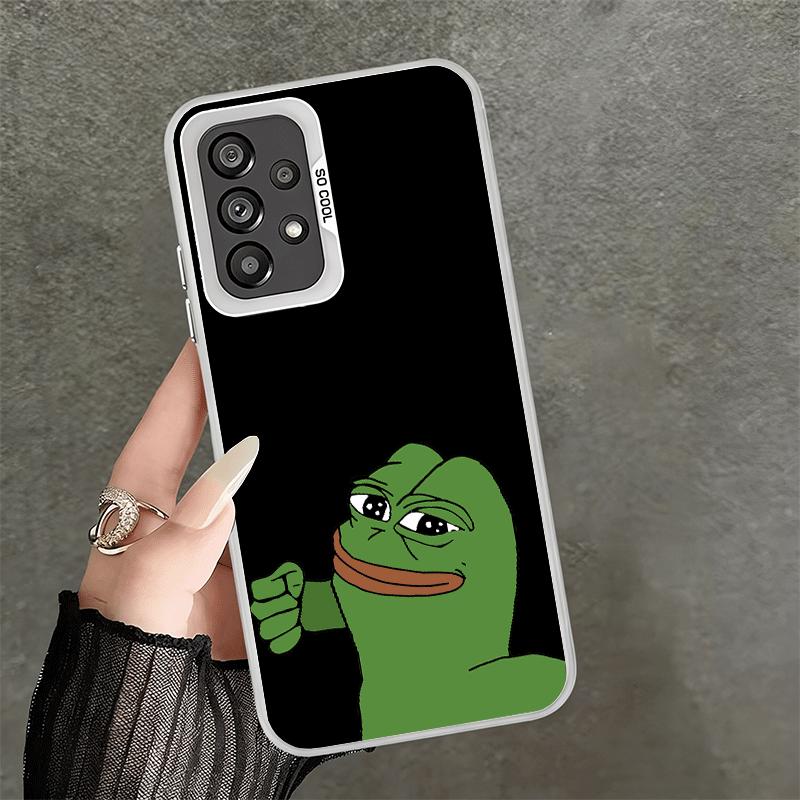 Смешной грустный лягушонок P-Pepe Мем Мягкий чехол для телефона для Samsung A17 A16 A15 A14 A13 A57 A56 A55 A54 A53 A37 A36 A35 A34 A33 A26 A25 A24 A