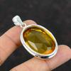 Ограненный кулон с цитрином Драгоценный камень Кулон ручной работы Кулон из стерлингового серебра 925 пробы Антикварные ювелирные изделия Дизайнерский кулон Подарки для него Ювелирные изделия с цитрином