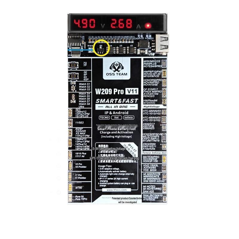OSS W209Pro V11 Battery Activation Board for Apple 6-17 Series & Android Phones