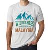 ULTRABASIC - Homme Graphique  Tee Shirt Graphic T shirt Wilderness MALAYSIA White Smoke
