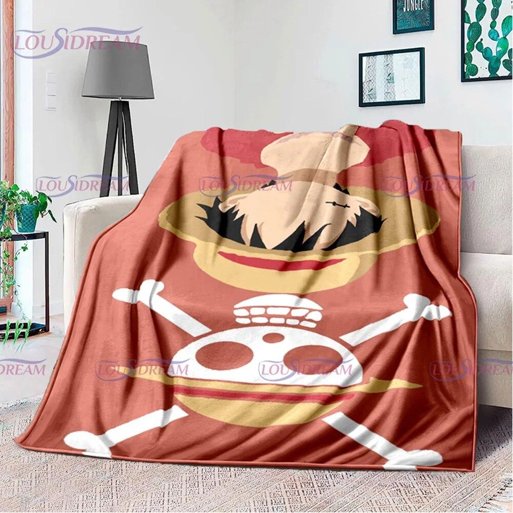 Одеяло с принтом японского поп-аниме, фланелевое постельное белье для дивана, офисное одеяло для пикника, домашний декор, подарок на день рождения