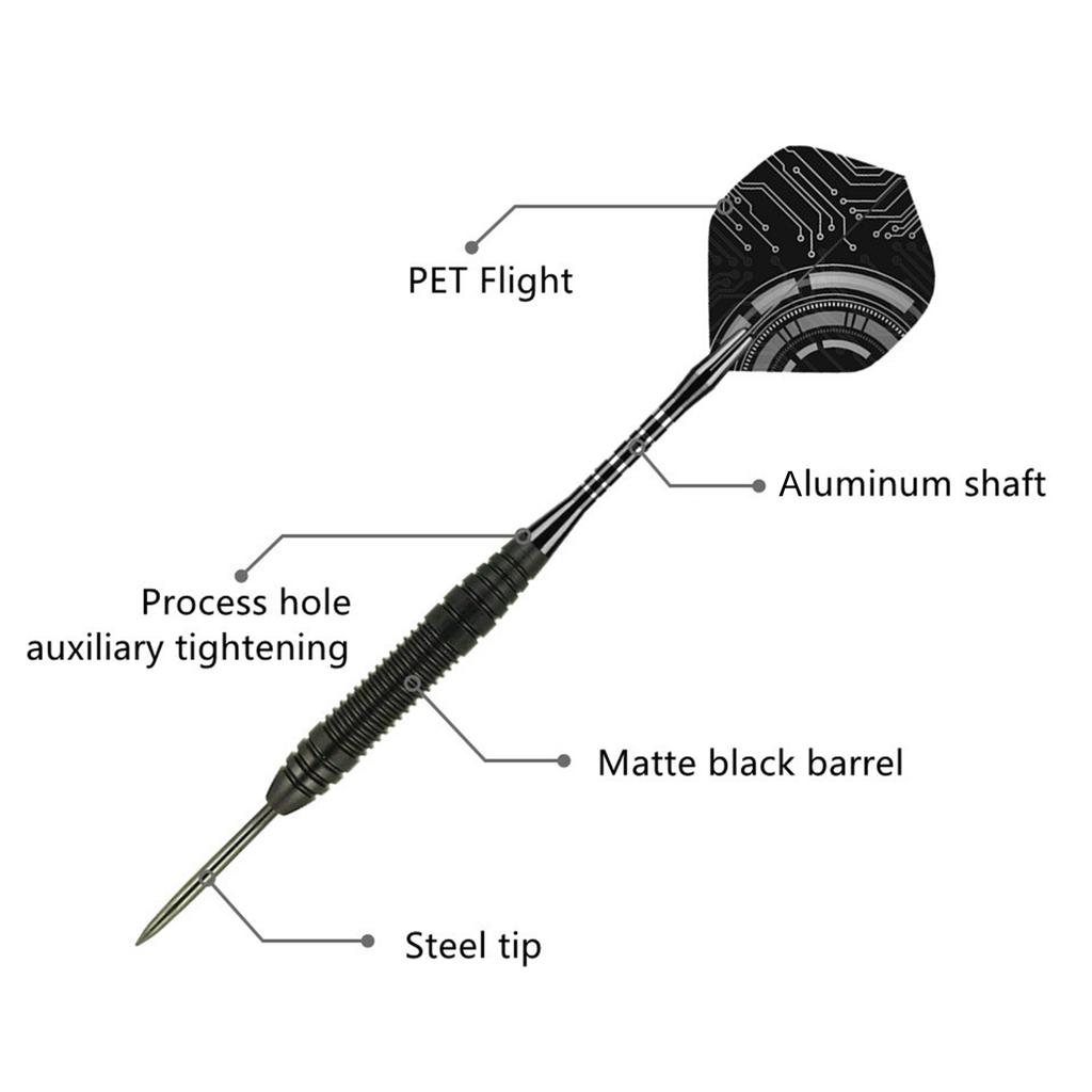 1 Set 22g Steel Darts Needle Set Professional Metal Tipped Darts Set for Indoor Needle Throwing Dartboard Game