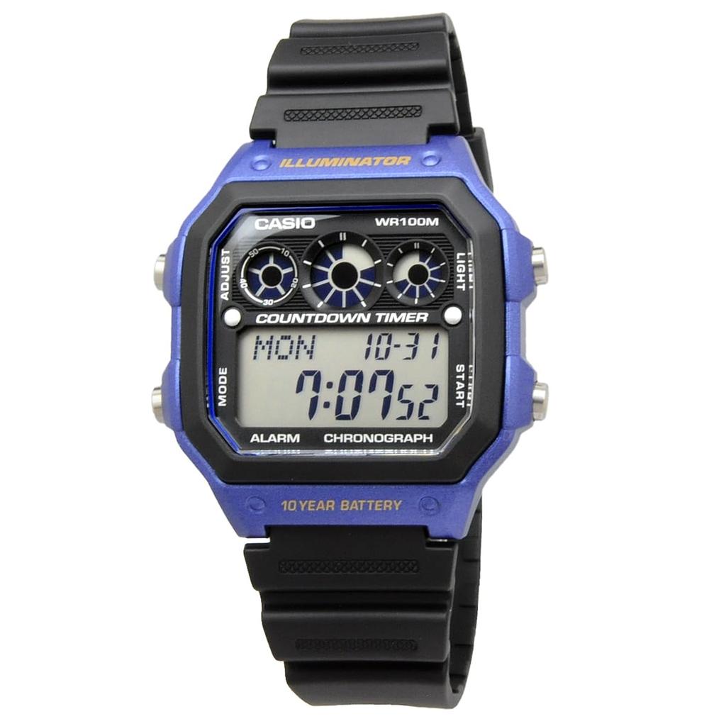 Casio Стандартные цифровые часы Metallic Blue Overseas Model [Casio] AE-1300WH-2AV Мужские [Товар]