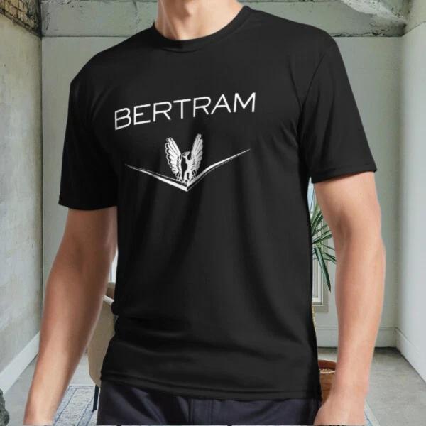 New Betram Yachts Fishing Active Logo Men's Black T shirt Funny Size S to 5XL
