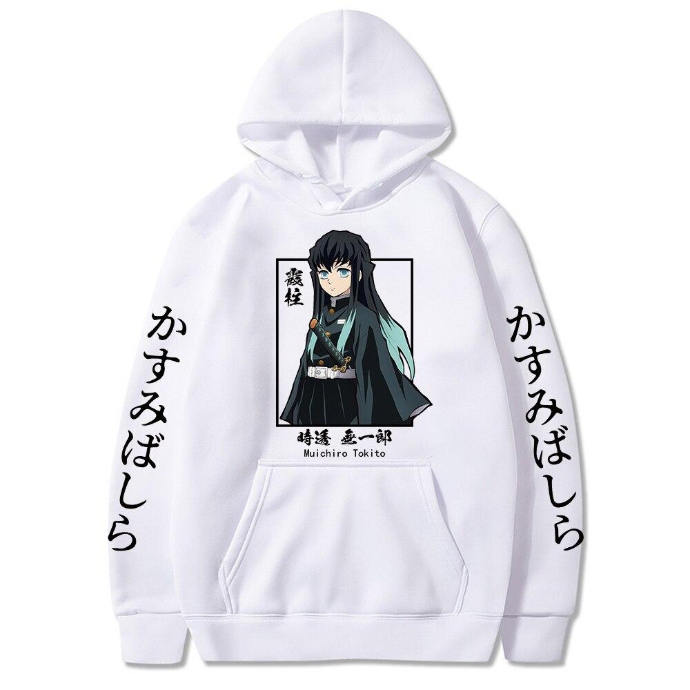 Demon Slayer Muichiro Tokito Graphic Hoodie Pullover Harajuku Streetwear Hoodies Winter Sweatshirt
